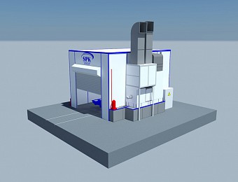 Окрасочно-сушильная камера тупикового типа SPK-5.4.4